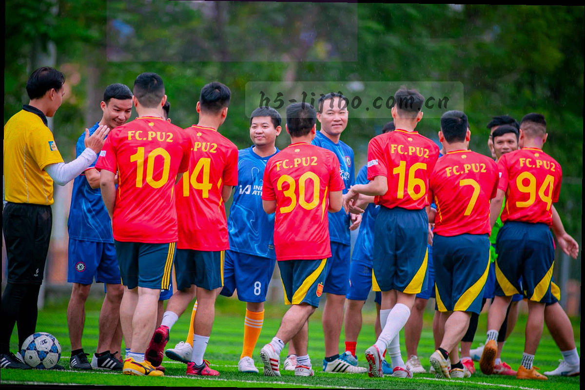 俯拍球场边线与草坪纹理，构图带斜切感